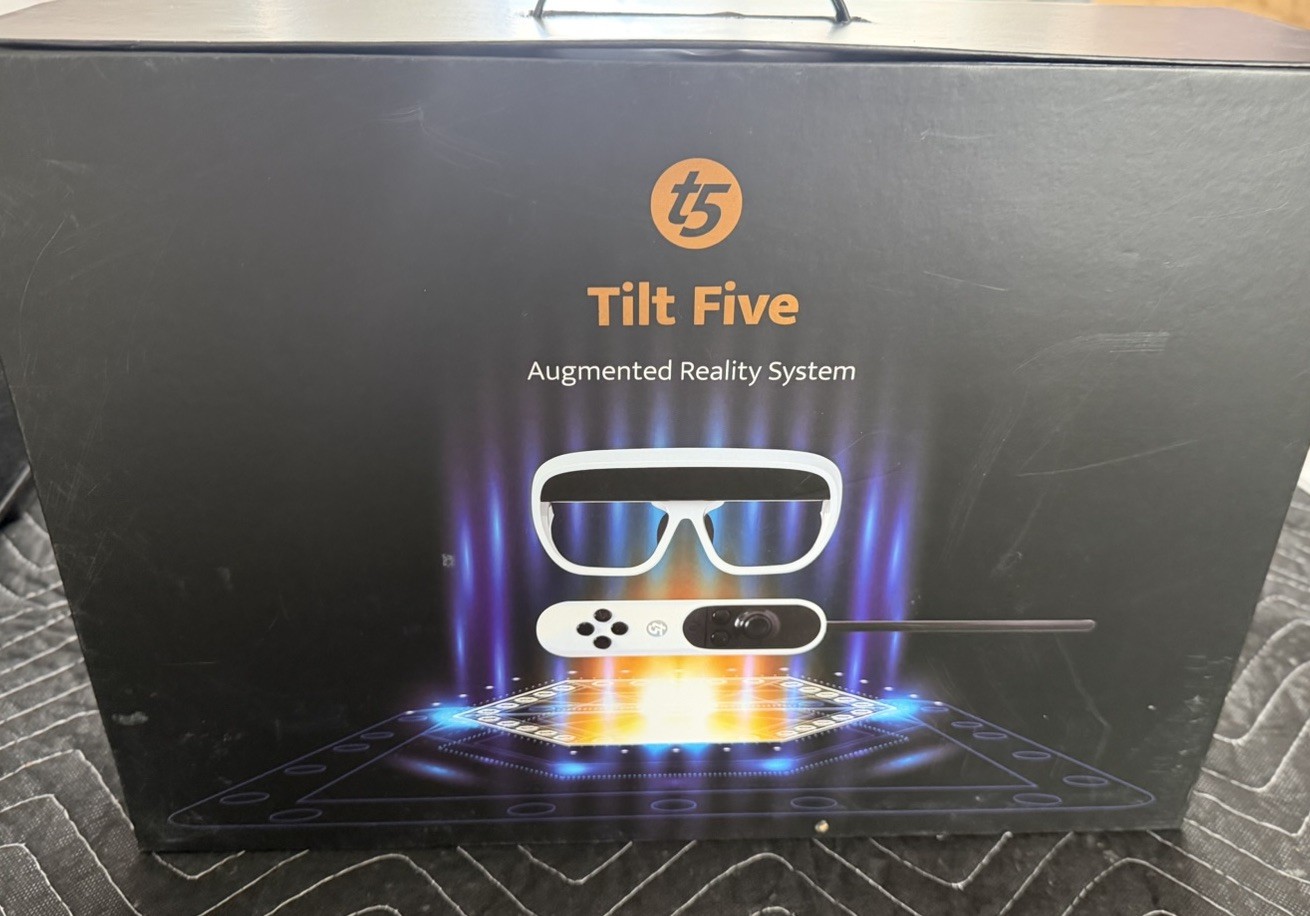 Tilt Five Augmented Reality System AR Glasses w/ 2 Wands, USB Cables White/Black