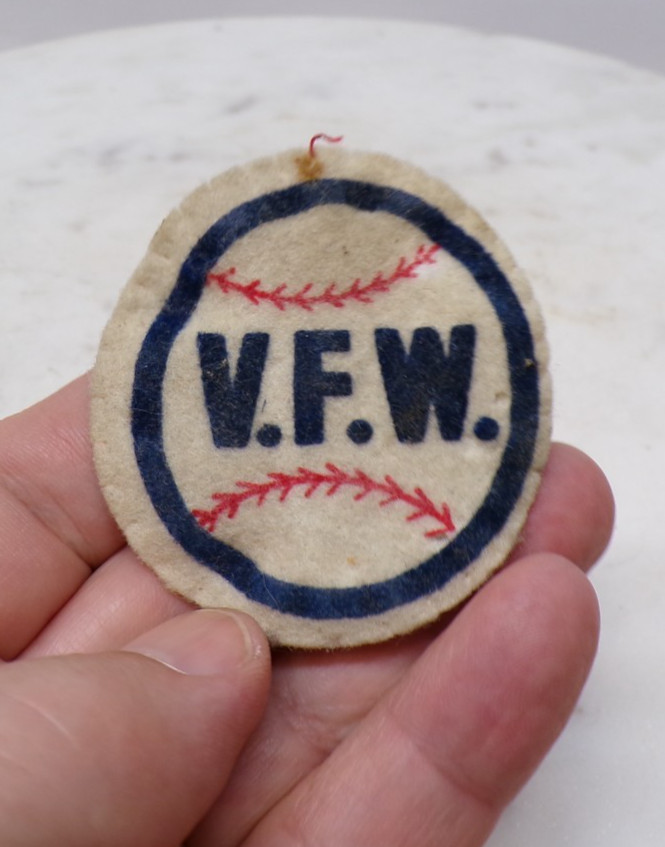 Old V.F.W. Felt Baseball Team Jersey Patch Cherokee Iowa FAMILY PLAY ON TEAM?