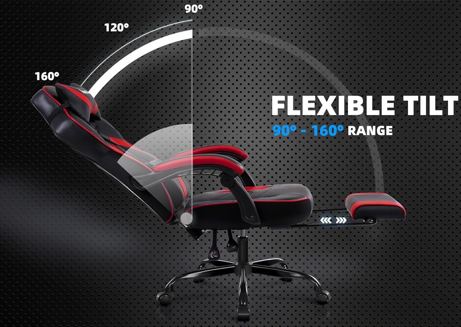 Adults Teen Gaming Chair Ergonomic PC Computer Office Chair Recliner Swivel Seat