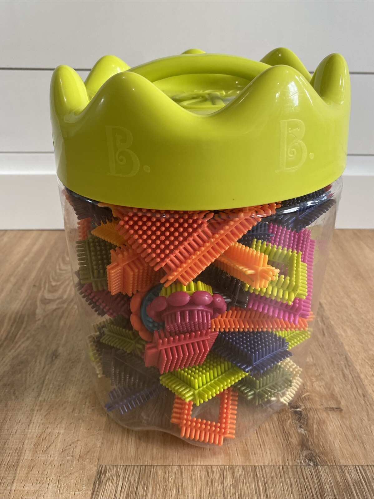 "Just B You" Bristle Blocks Lot of 63 W/Storage Canister
