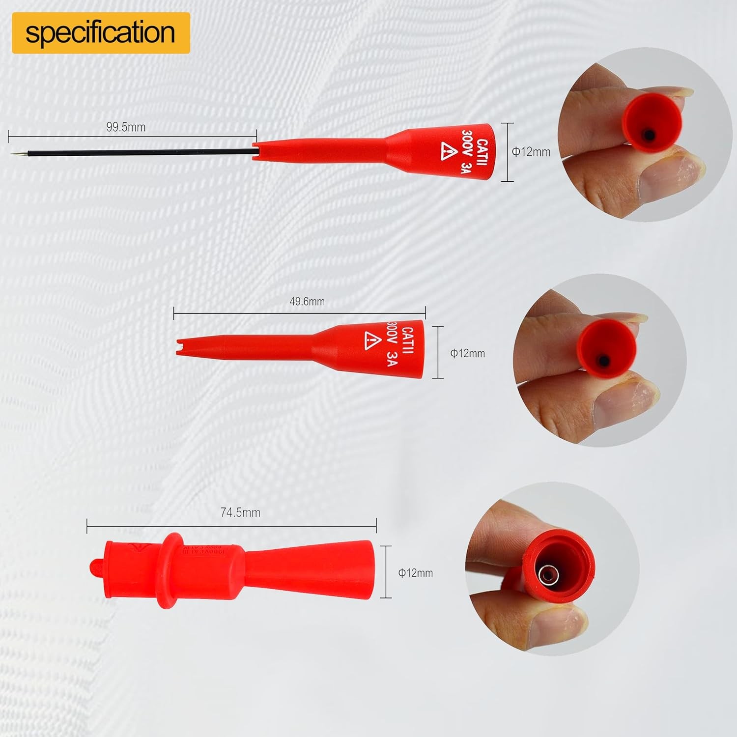 ZIBOO ZB920 Test Probe Adapter Set, 300V Voltage, 3A Current
