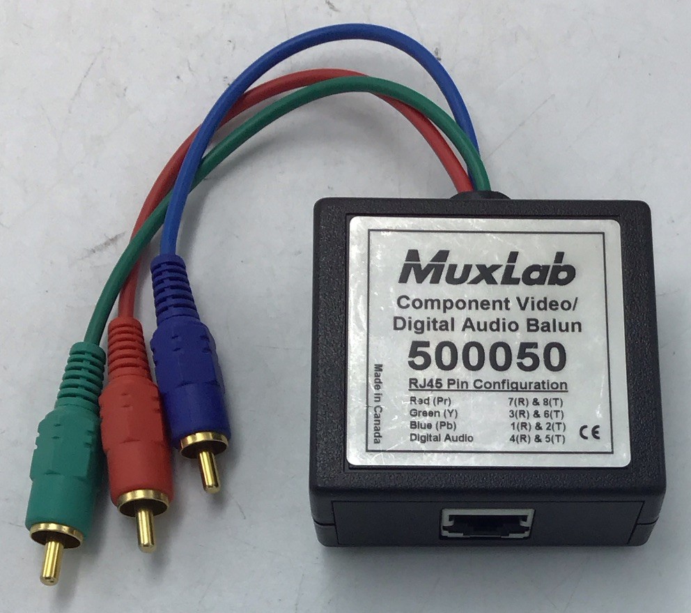 Muxlab 500050 Component Video/Digital Audio Balun With RJ45
