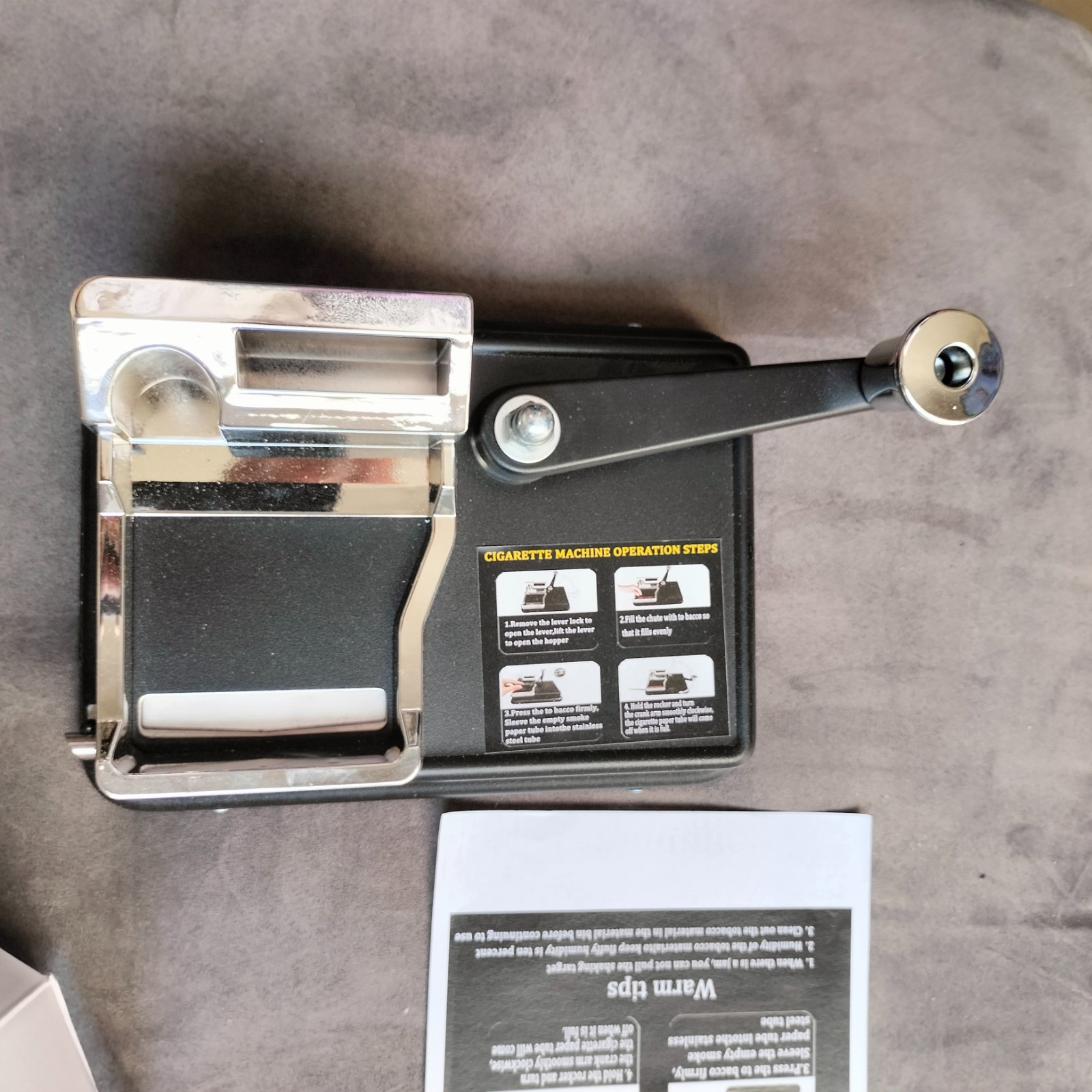 Cigarette Rolling Machine w/ Accessories - Manual - Fits Most Cigarette Tubes