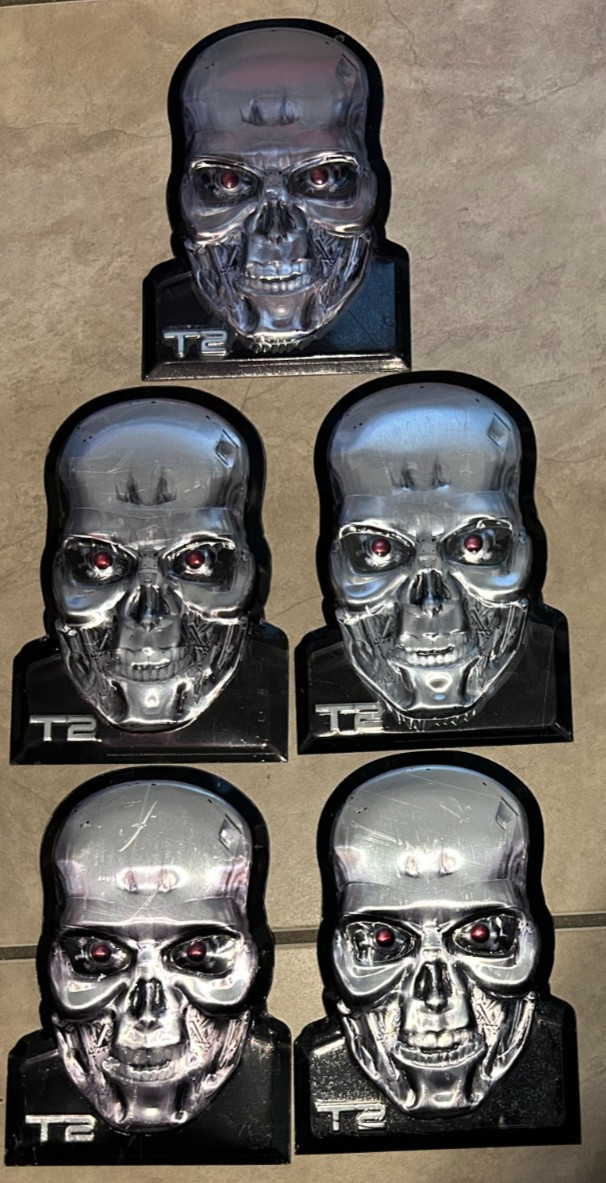LOT of 5 T2 Terminator 2 Loot Crate Exclusive Metal Tin Plate 5" x 7" Scratched