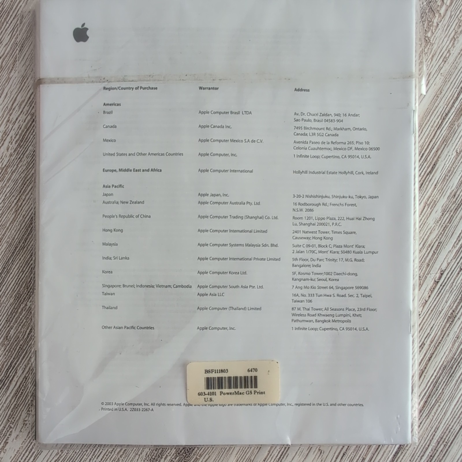 Apple Power Mac G4 Setup Guide Manual +install software CD OSX 10.3 New