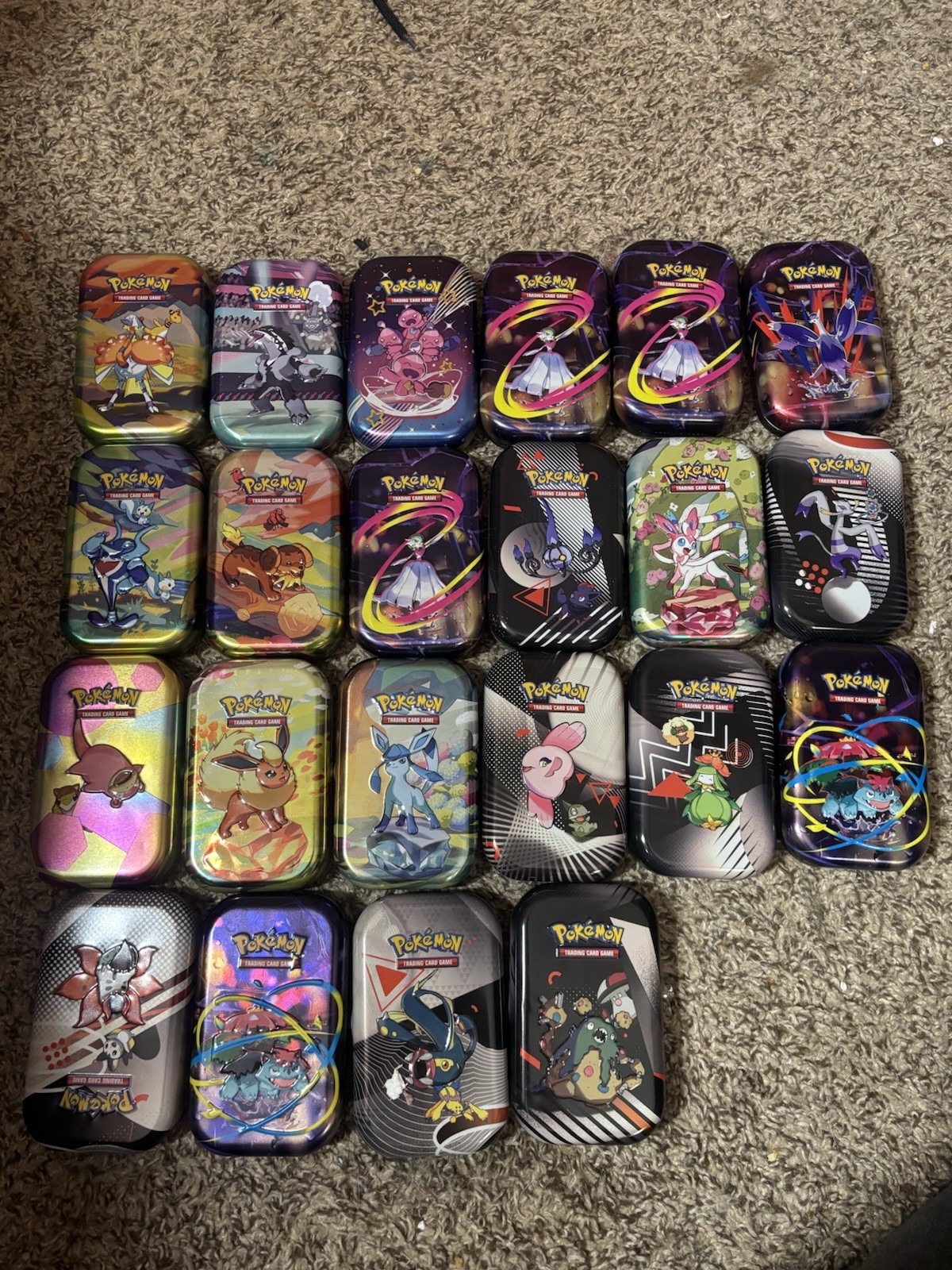 Pokémon Collector Mini Tins Assorted Designs for Pokémon TCG Cards (Lot of 22)
