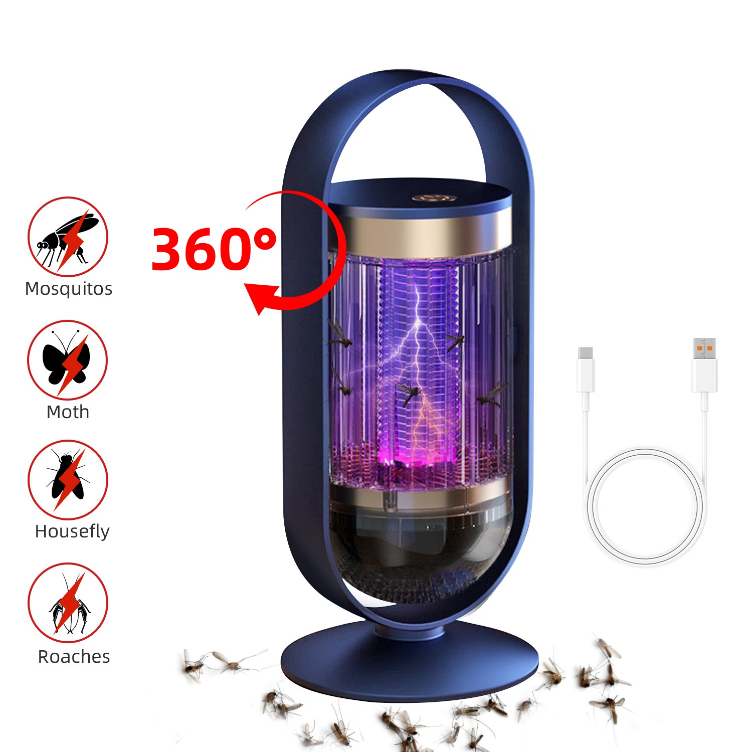 Mosquito Fly Bug Insect Zapper Killer Indoor Outdoor Electronic Light Trap Lamp