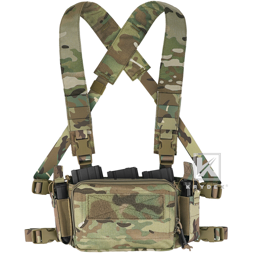 KRYDEX D3CR Chest Rig Harness Mag Pouches & D3 Flatpack Backpack MOLLE Rucksack