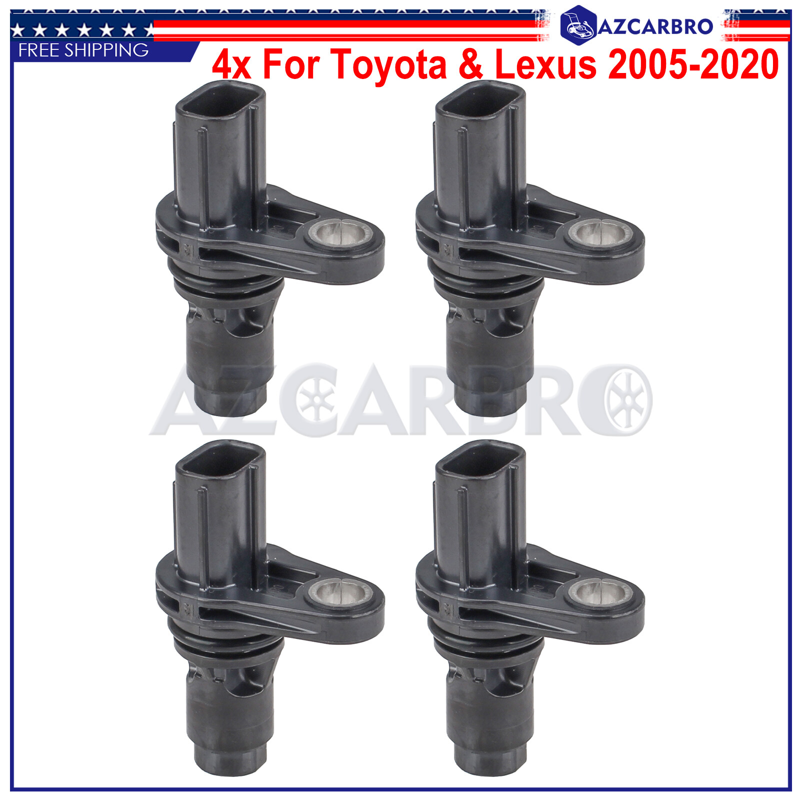Set of 4 Engine Camshaft Position Sensor For Lexus 2020 ES350 GS350 GX460 IS300