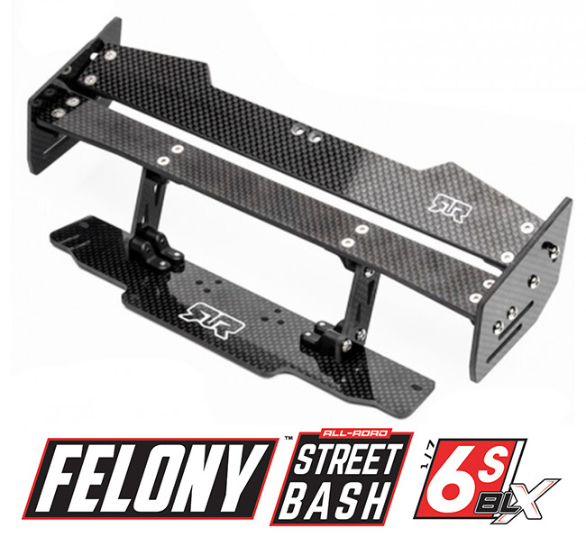 CARBON FIBER REAR WING MOUNT TYPE B ARA40041 FOR ARRMA 1/7 FELONY 6S