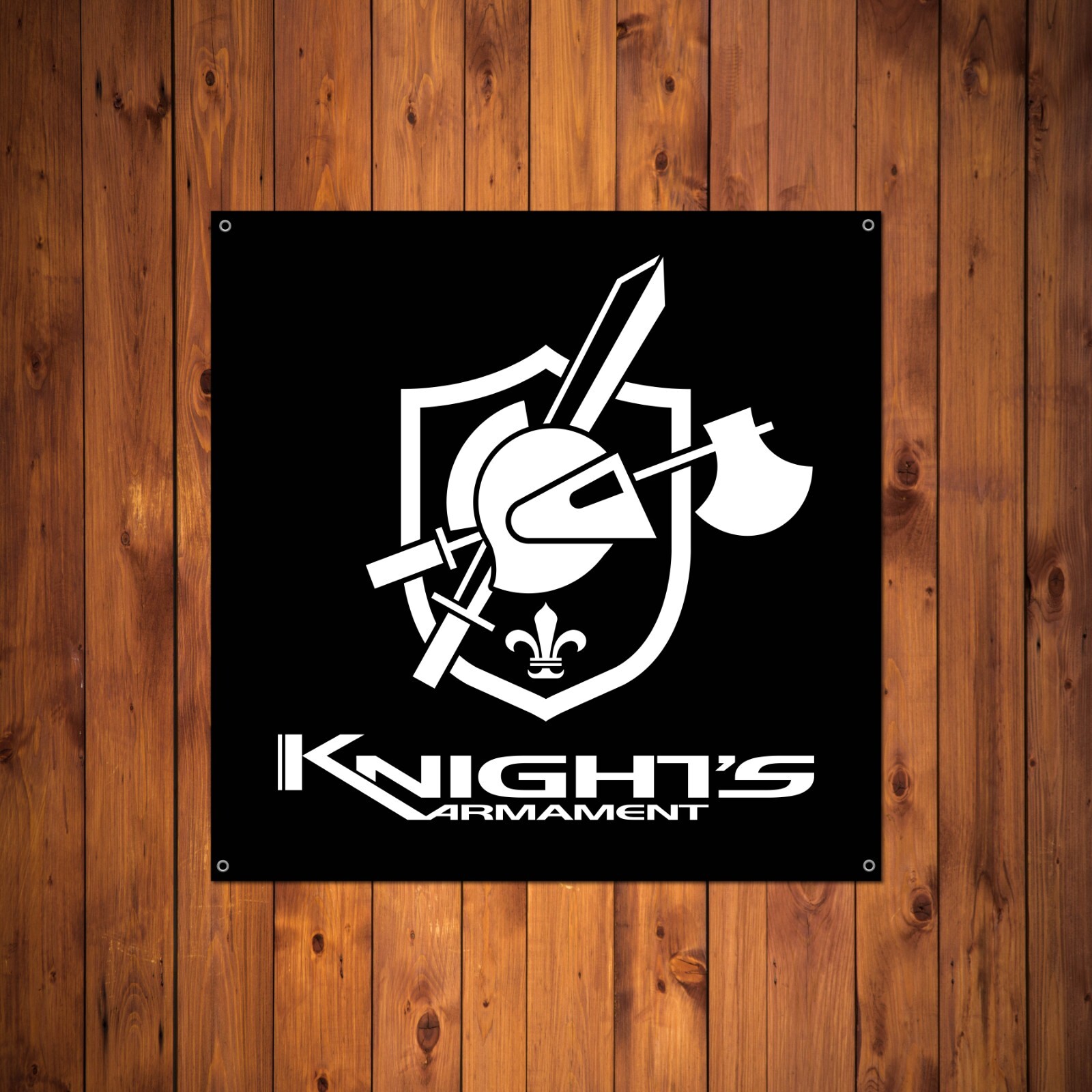 KNIGHTS ARMAMENT COMPANY KAC 3’ X 3’ VINYL BANNER CUSTOM RIFLE LOGO DESIGN