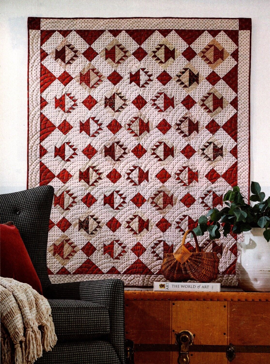 Basket Toss Quilt Pattern Pieced AP