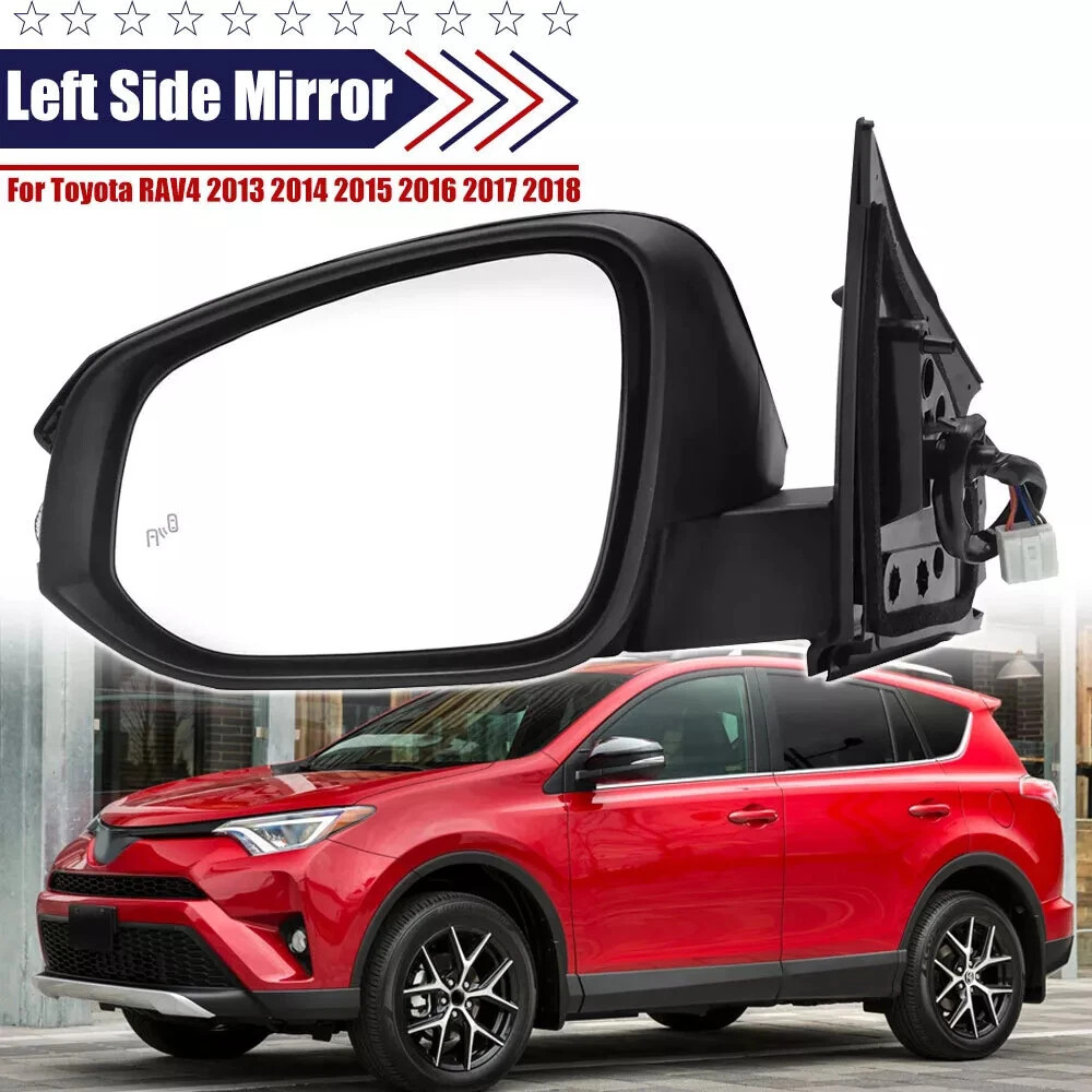 For 2015-2018 Toyota RAV4 Door Mirror Power Heated BSD Signal Driver Left Side