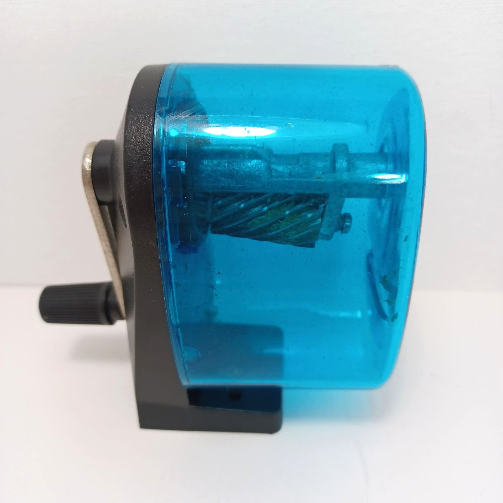 Vintage Bulldog Pencil Sharpener Wall Mountable Transparent Blue