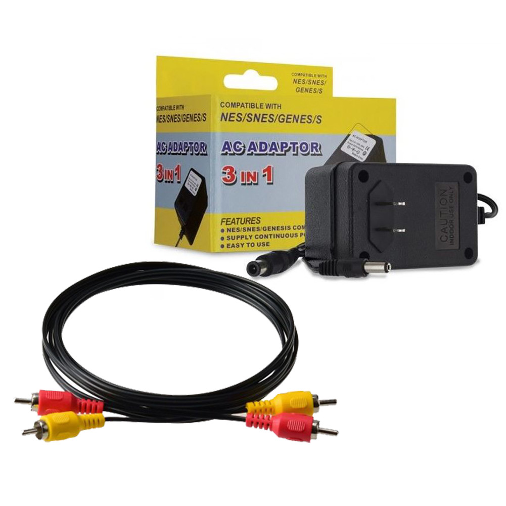 NES Original NES Hookup Connection Kit AC Adapter Power Cord + AV Cable