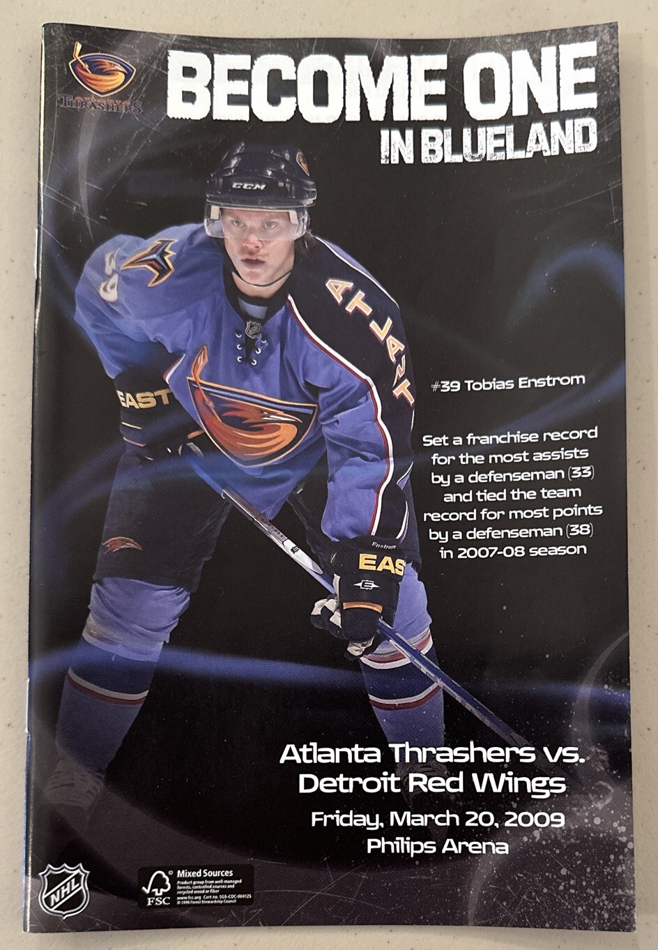 Atlanta Thrashers 🏒 Become One In Blueland 3•12🏒 Tobias Enstrom 🏒 Red Wings