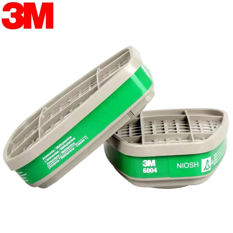 1 PKG. 3M 6004 Ammonia Methylamine Replacement Respirator Protection Cartridge
