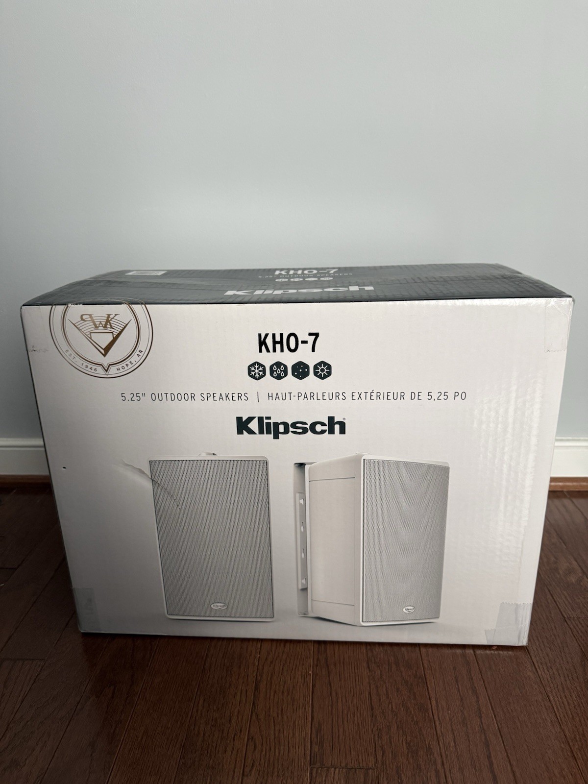 Klipsch KHO-7 5.25" Weatherproof Outdoor Speakers White Pair