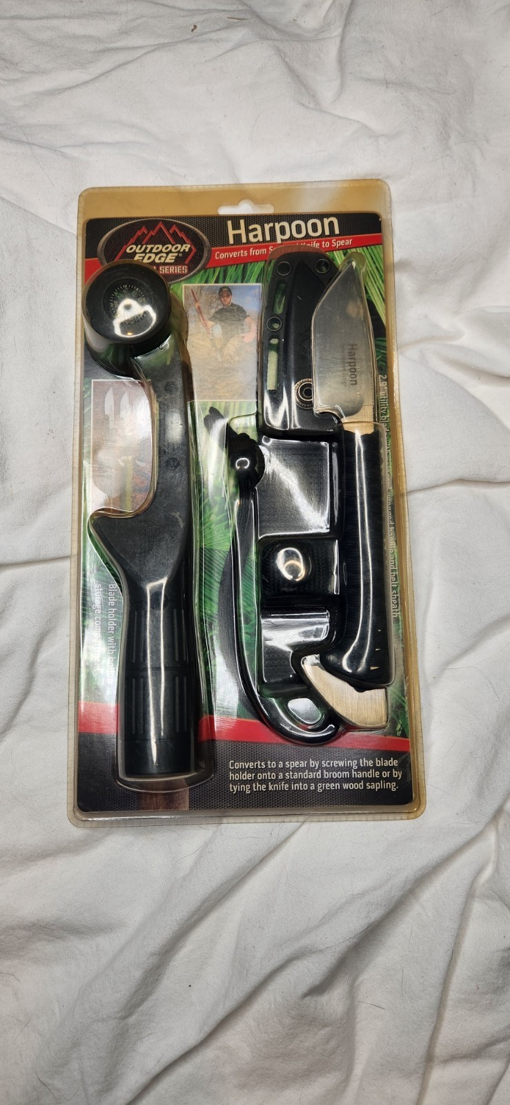 Outdoor Edge Harpoon Survival Knife Converts to Spear BRAND NEW