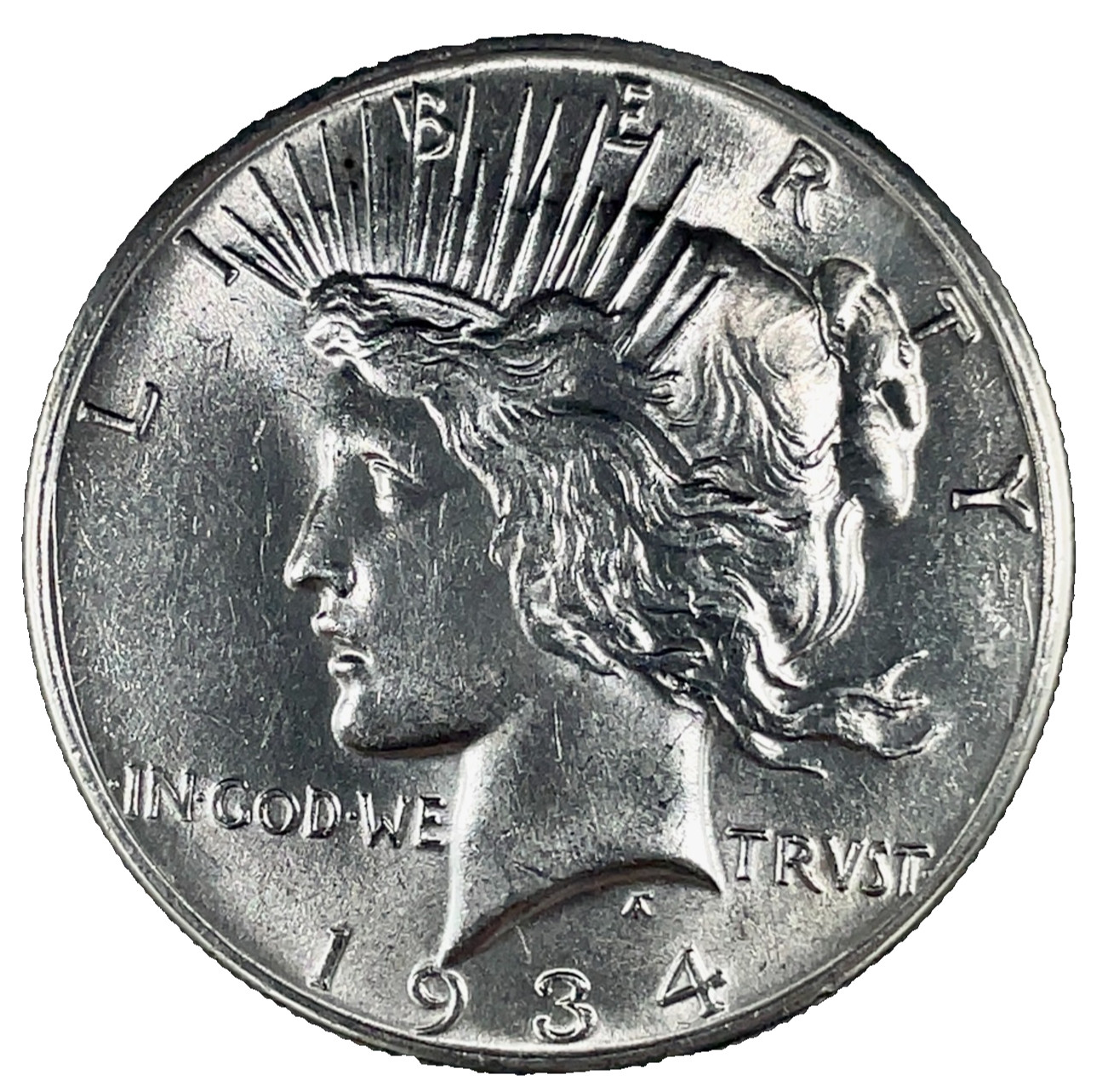 1934 Peace Silver Dollar BU/Unc. $1 U.S Coin # 543