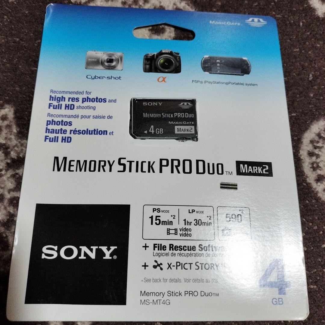 Sony Memory Stick Pro Duo 4GB Mark2 MagicGate New Sealed Japan