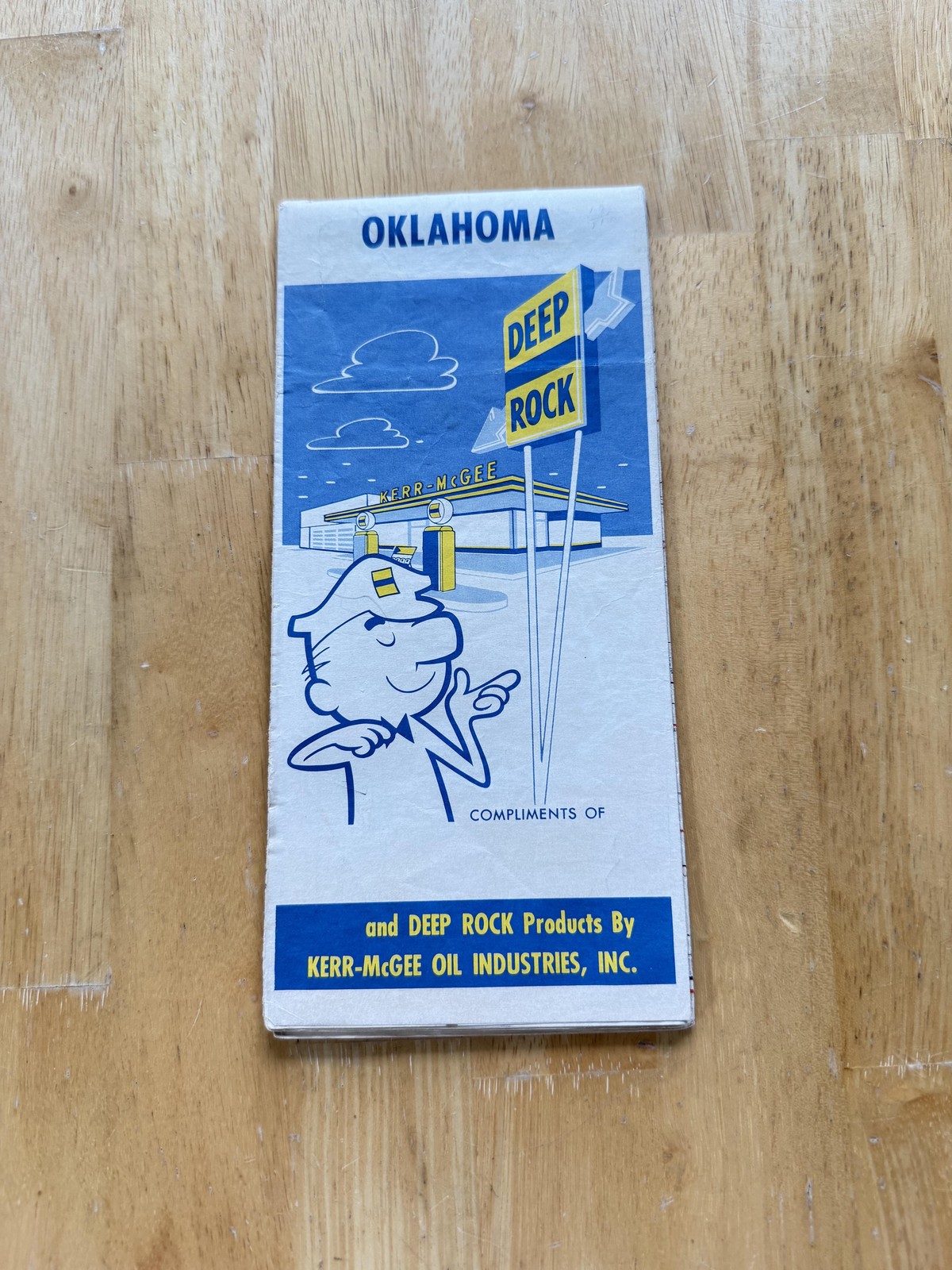 Vintage Deep Rock Kerr-McGee Oklahoma Highway Road Map Travel Brochure USA