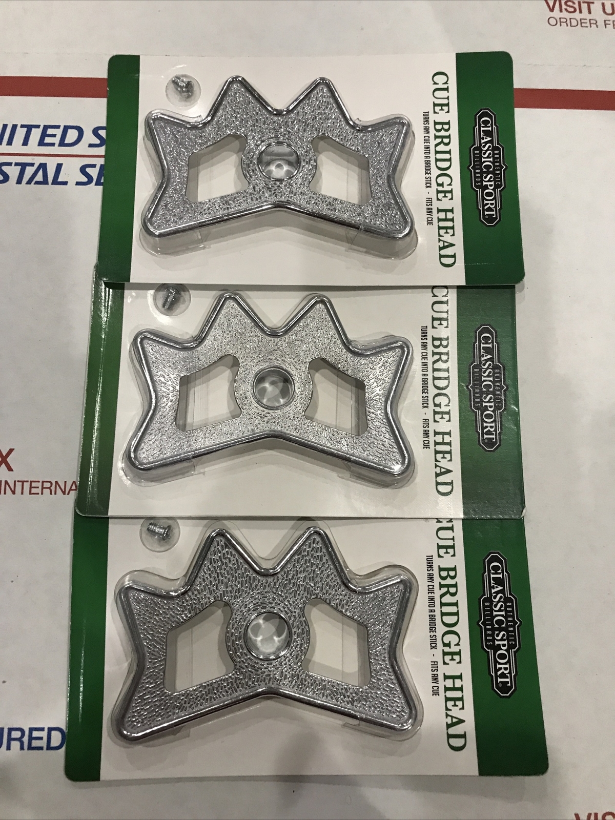 (3) CUE BRIDGE HEAD Classic Sport Fits Any Billiards Cue FREE SHIPPING