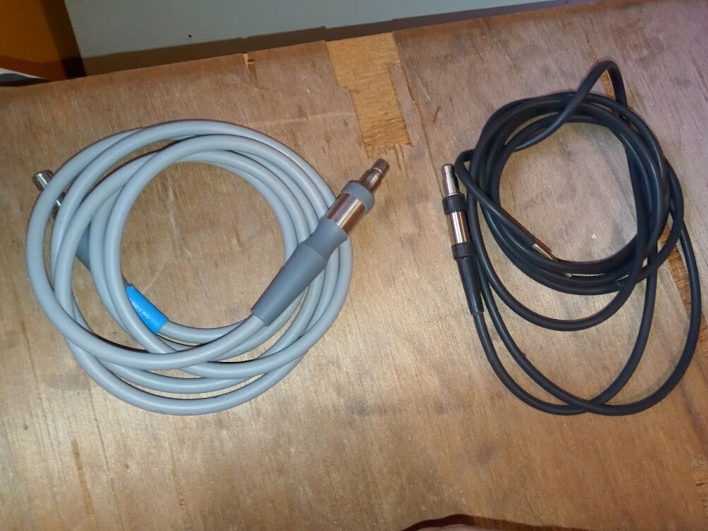 2 Medical Light Cables 120150 8'  unbranded black cable is 9" free shipping
