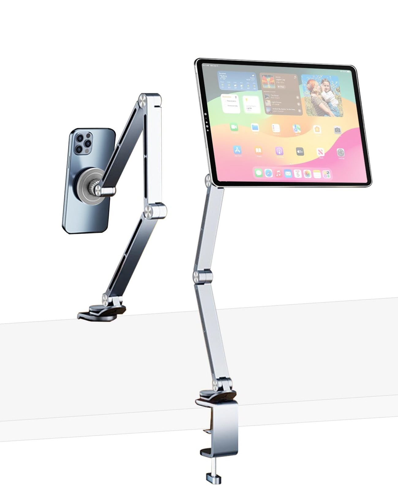 Magnetic Tablet Stand for Desk Aluminum Alloy Phone iPad Desk Holder Overhead...