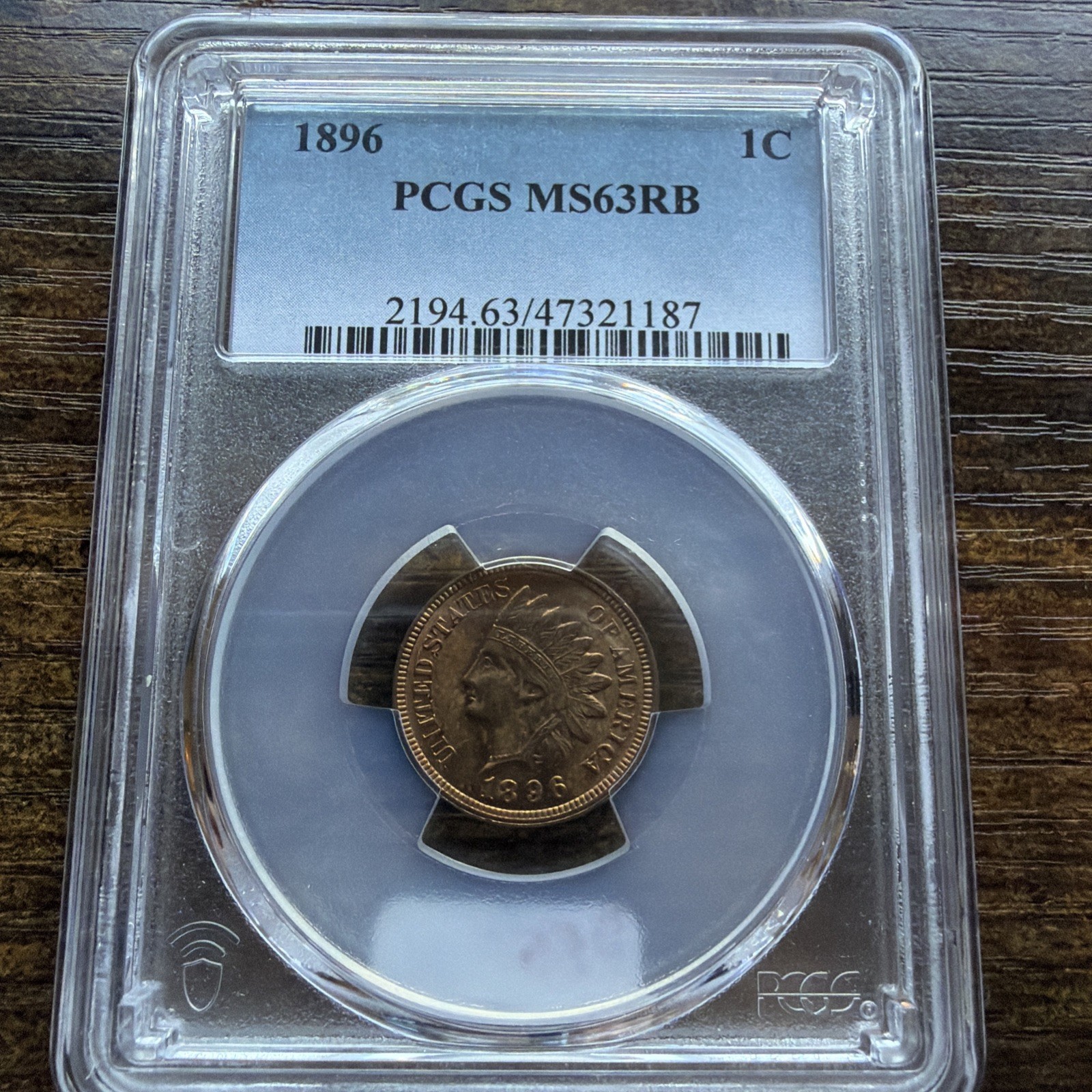 1896 Indian Cent PCGS MS63RB RPD S-1, FS-301