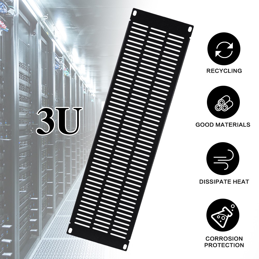 3U Blank Rack Mount Panels for 19" Server Network Enclosure Spacer Cabinet