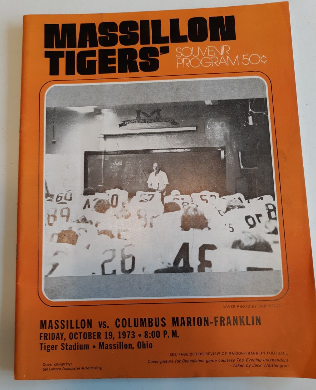 Massillon Ohio vs Warren Harding football program Oct 26, 1973