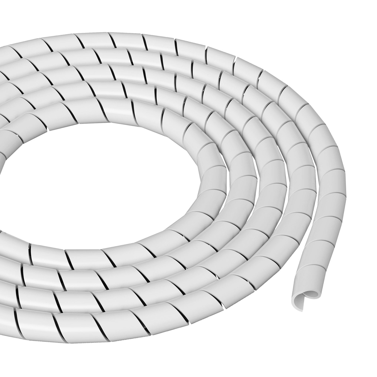 8.2ft White Cord Wrap Spiral Cable Sleeve Expands 0.391.5in Diameter Wrap By Han