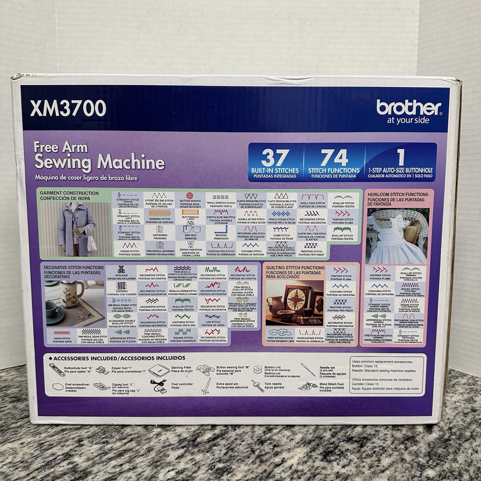 Brother XM3700 74-Stitch Function Free Arm Sewing Machine