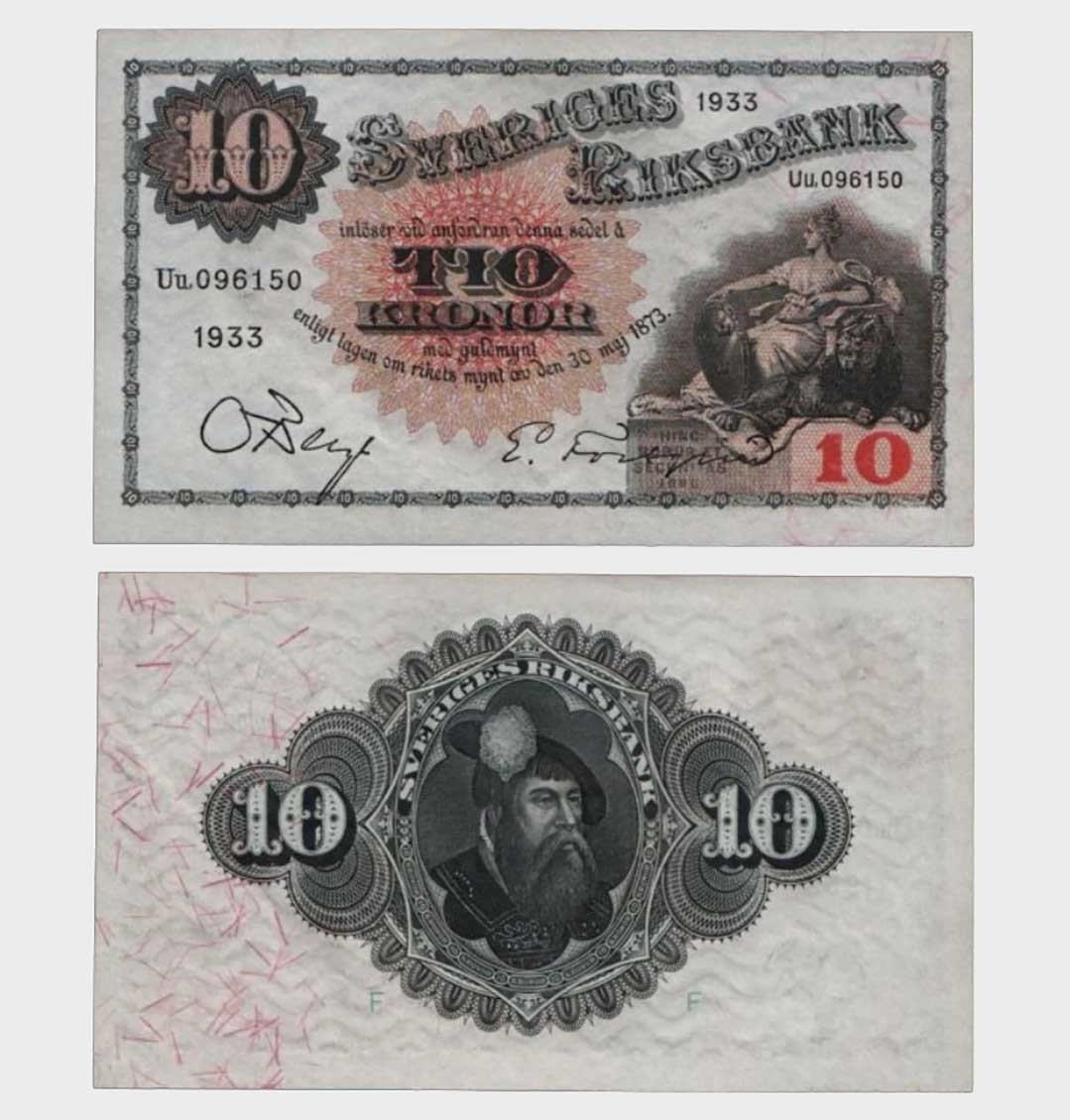 Sweden - 1933 - 10 Kornor - "aUNC"  #CO8128