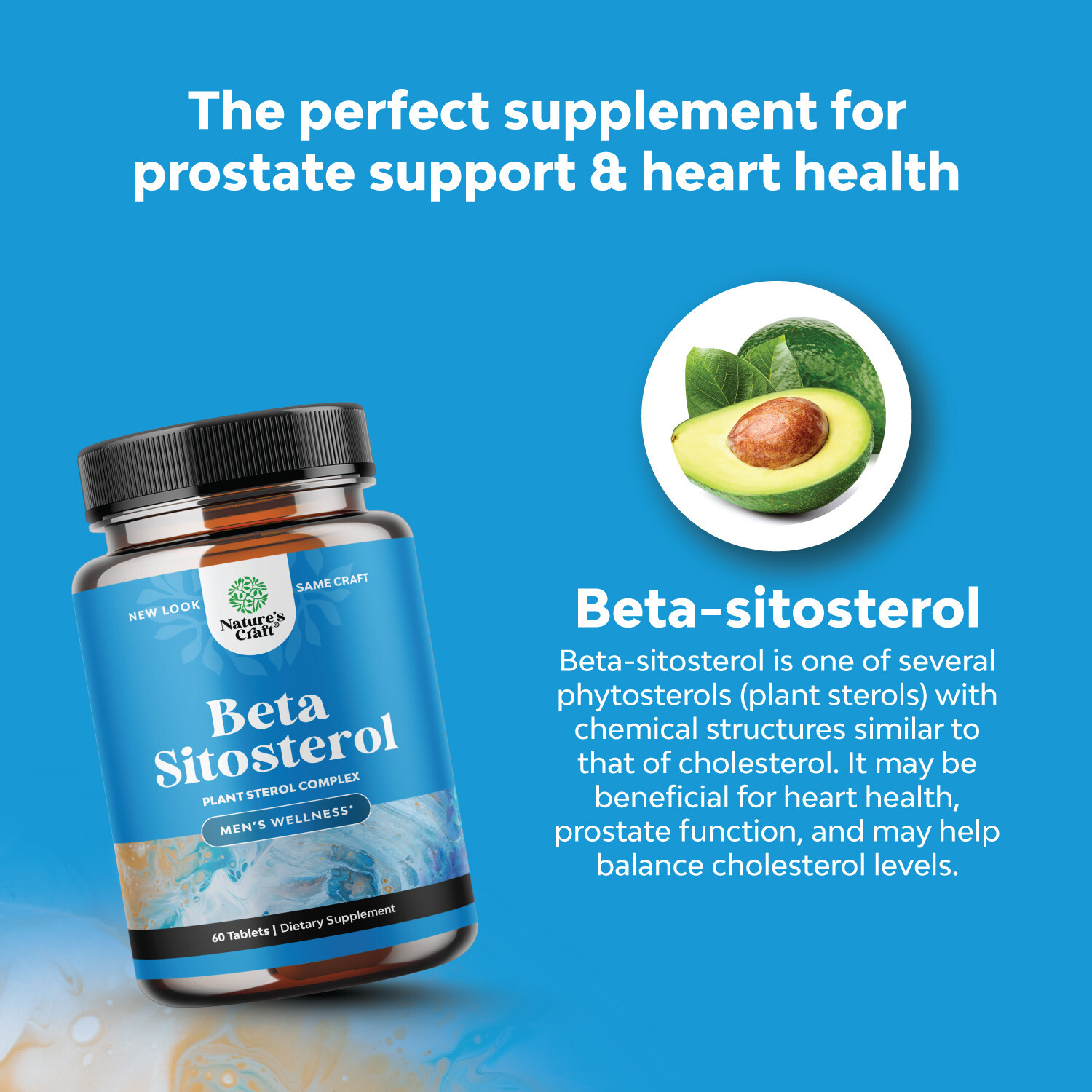 Plant Sterols Complex with Beta Sitosterol - 500mg Beta-Sitosterol Sterols