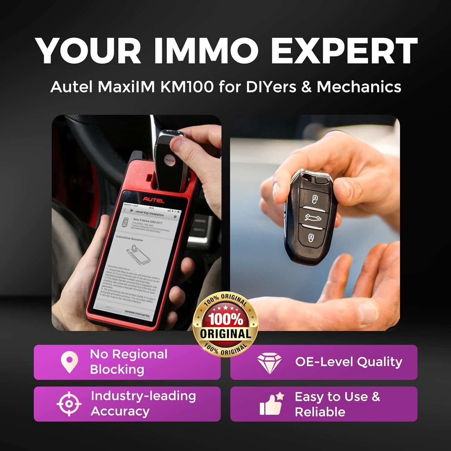 2026 Autel MaxiIM KM100 KM100X Key Fob Programming Tool Programmer Immobilizer