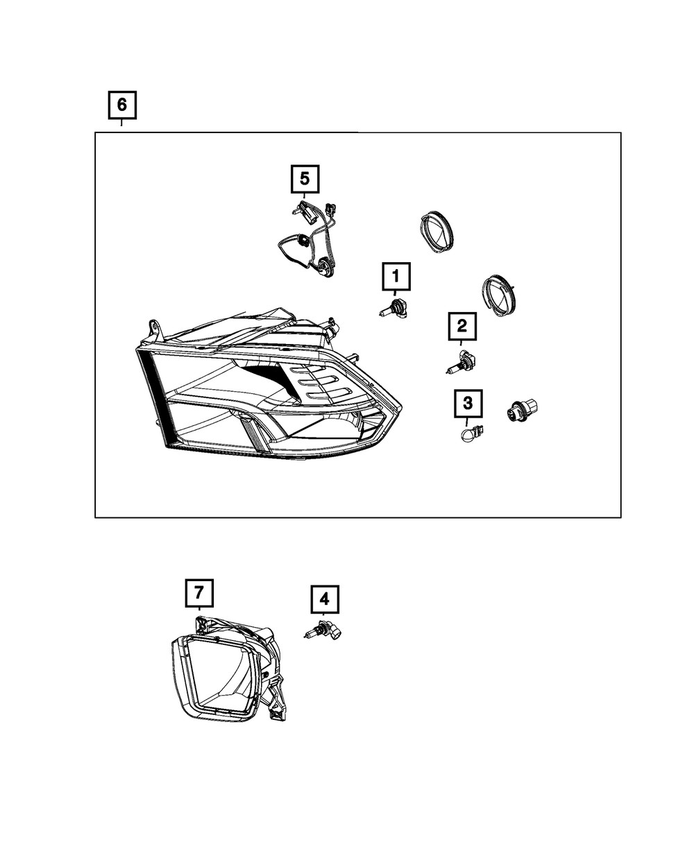Genuine Mopar Headlamp Wiring 68444837AA