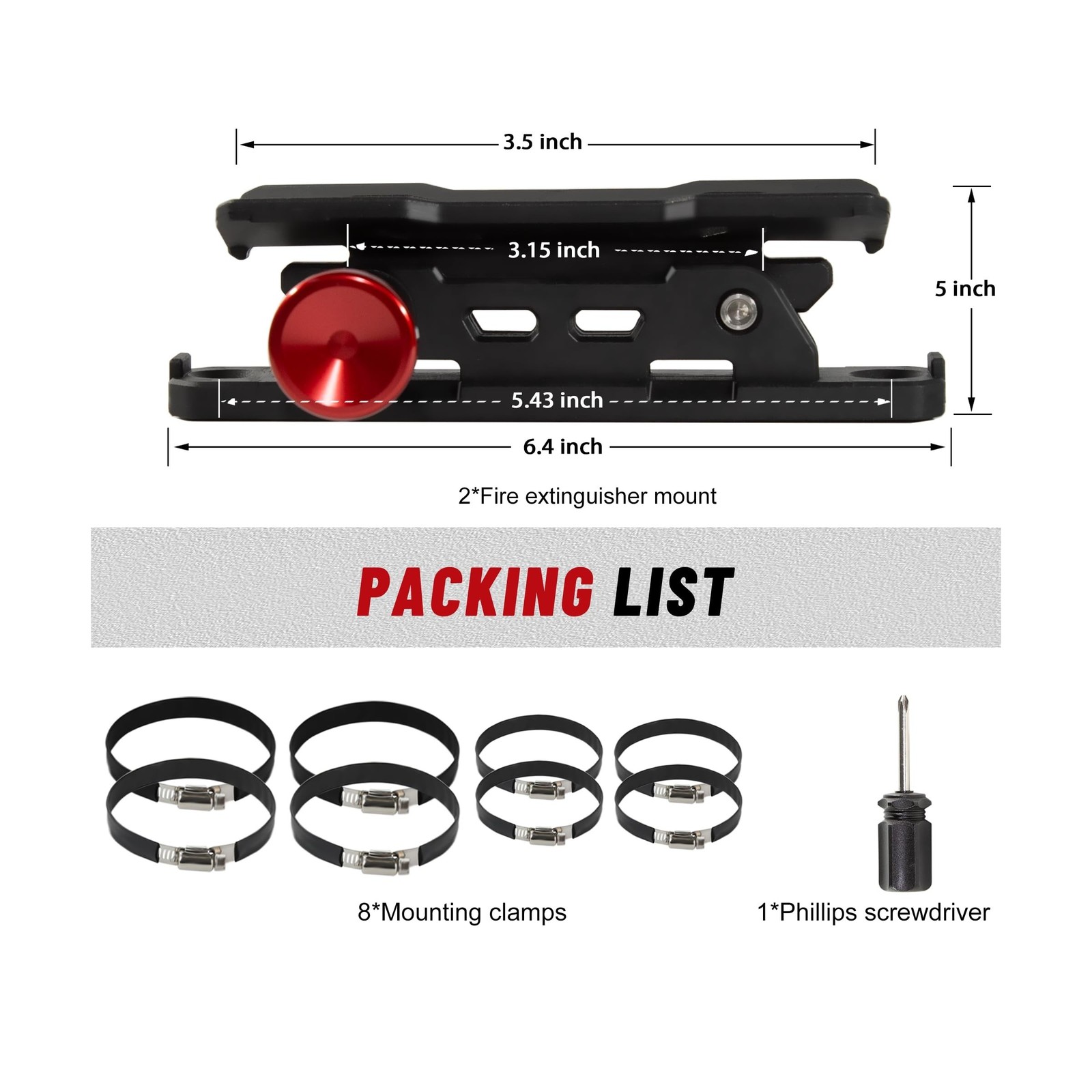 Quick Release Fire Extinguisher Mounts - 2-Pack Car Fire Exting... FAST USA SHIP