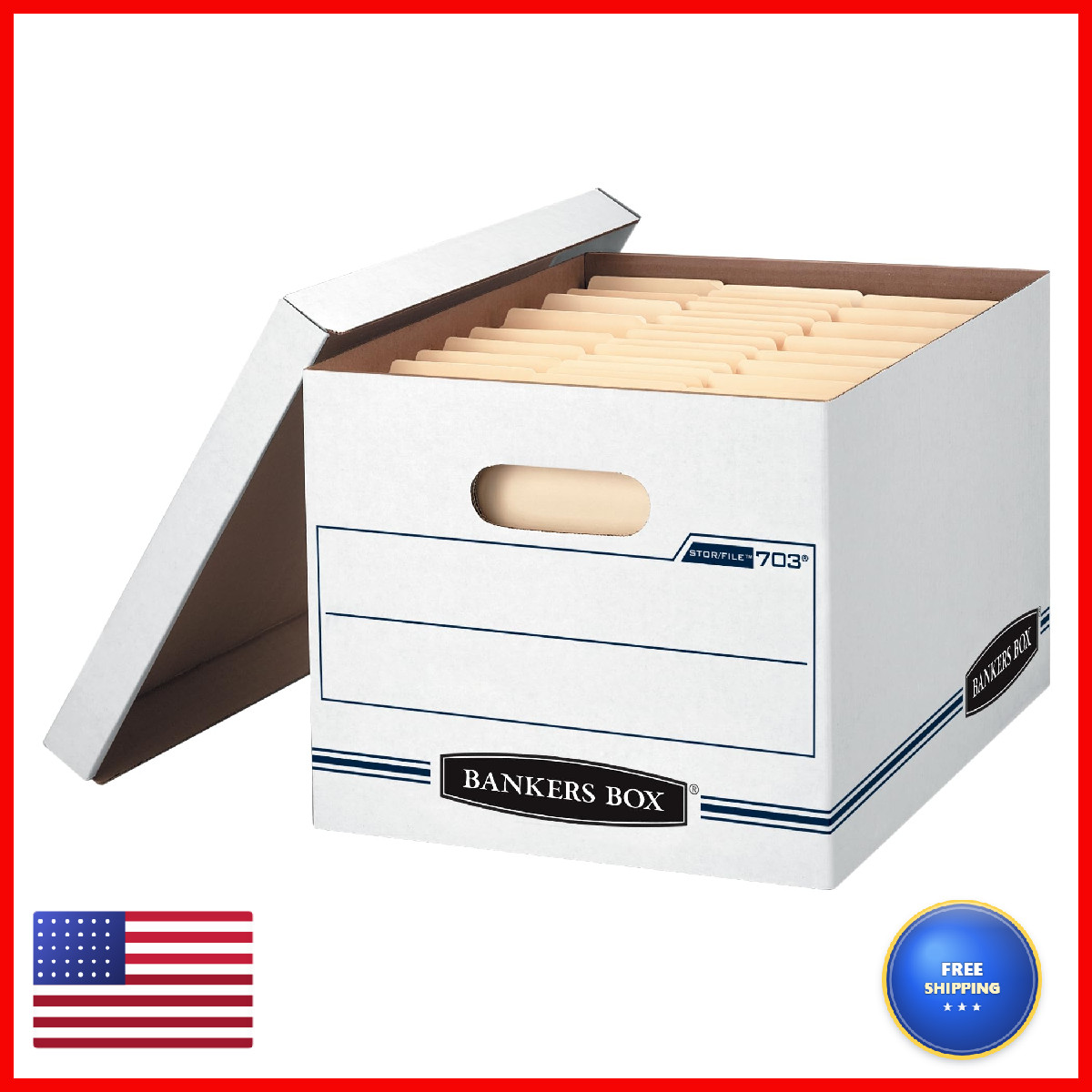 Bankers Box Bankers 12-Pack Basic Duty File Storage Boxes Lids Letter/Legal