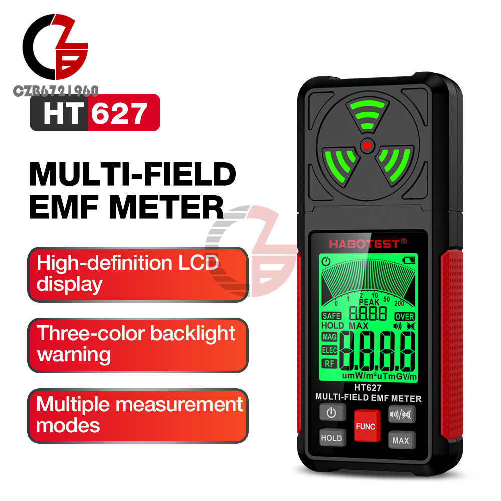 HT627 EMF Meter Electromagnetic Field Radiation Detector Radio Frequency Meter