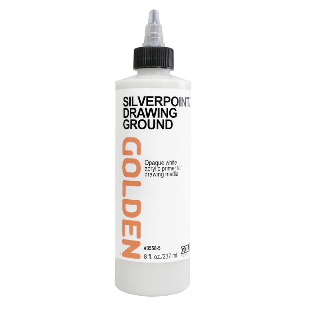 Silverpoint Drawing Ground Professional Acrylic Opaque 8 Fl. Oz. Bottle