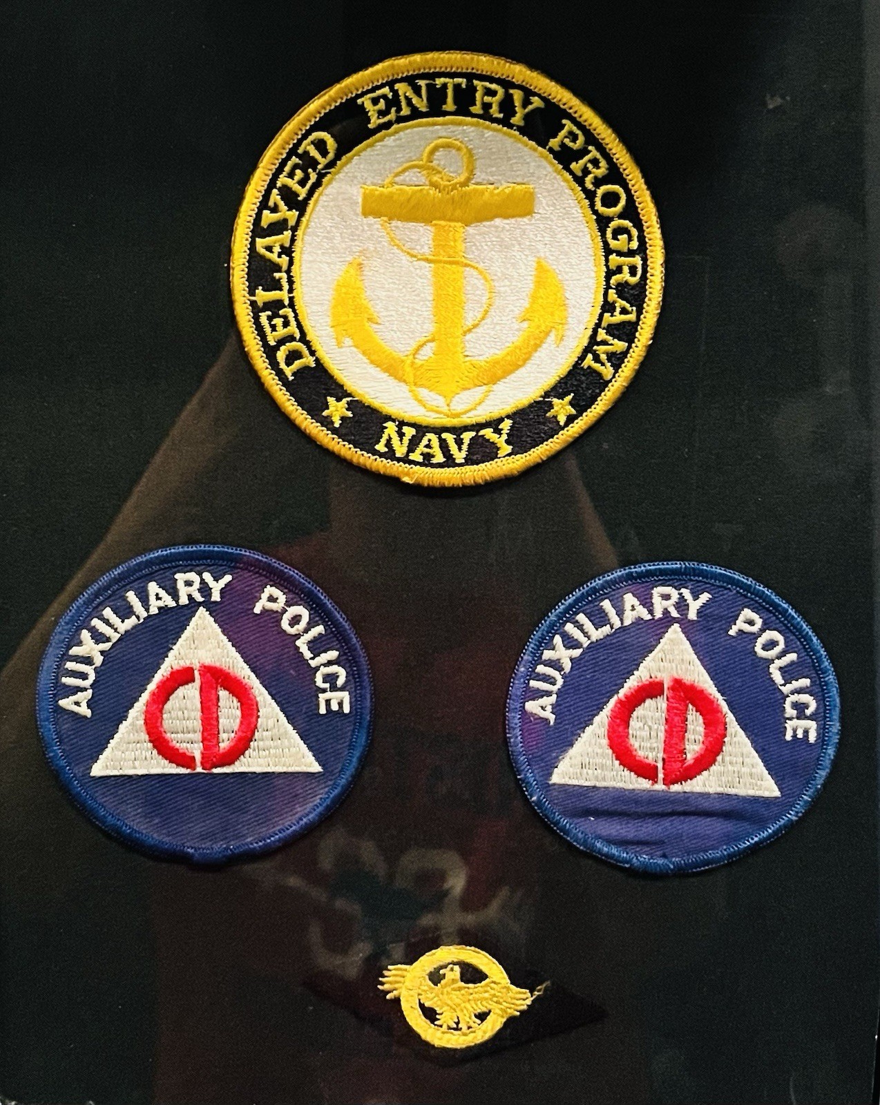 Vintage Military Patches World War II Historical Patch Framed Set Of Four1930s.