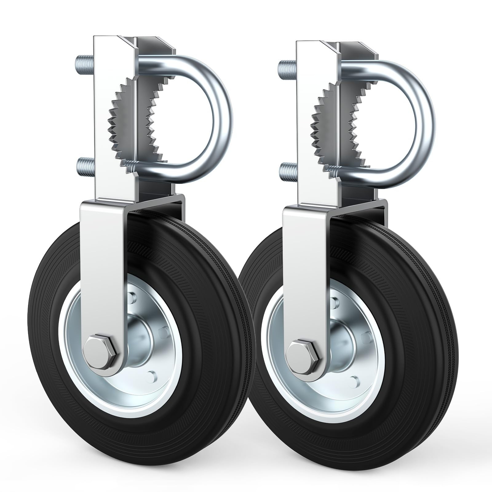 2 Pack Gate Wheel for Metal Swing Gate with 1-5/8" Thru 2" Gate Frames Heavy-...