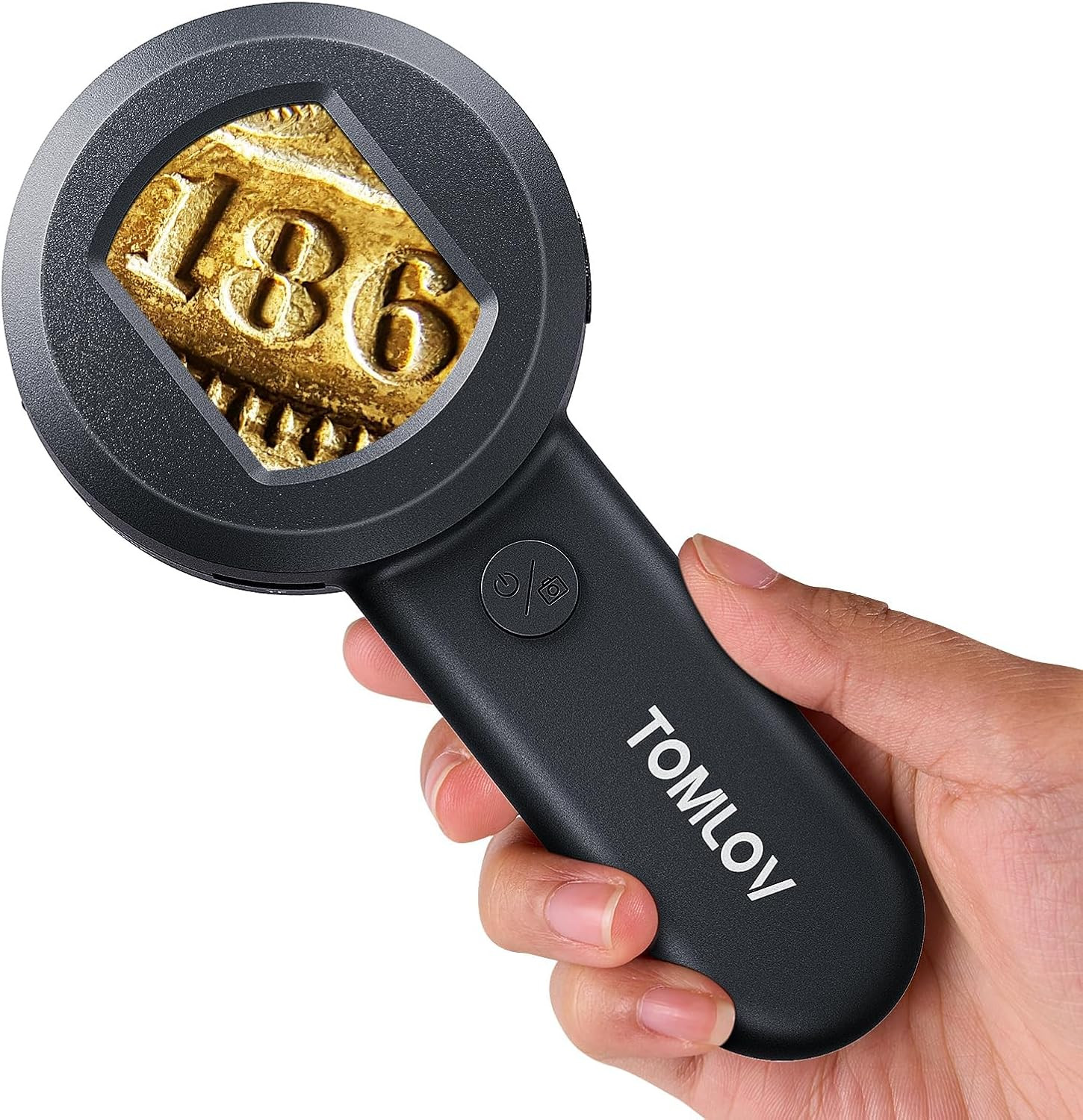 P10 Microscope for Adults Kids, Handheld Coin Magnifier with Light for Error Coi