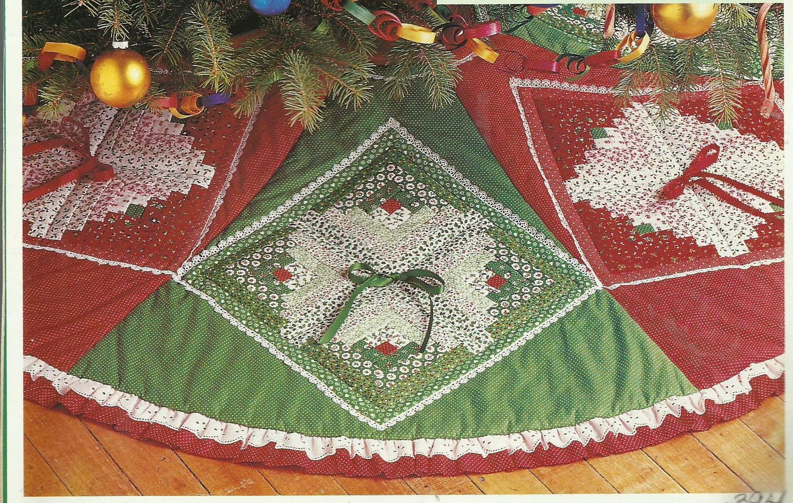 E0835  LOG CABIN TREE SKIRT  QUILT PATTERN/INSTRUCTIONS