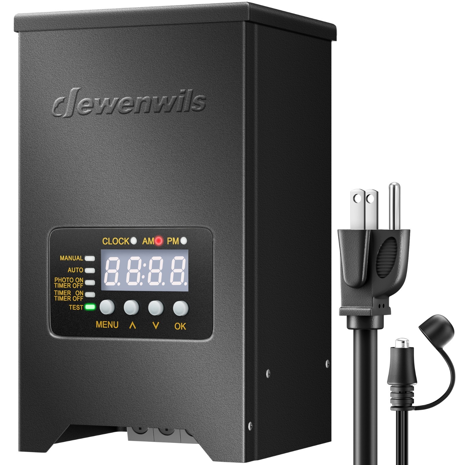 DEWENWILS 150W Low Voltage Landscape Transformer 12/15V Dusk to Dawn