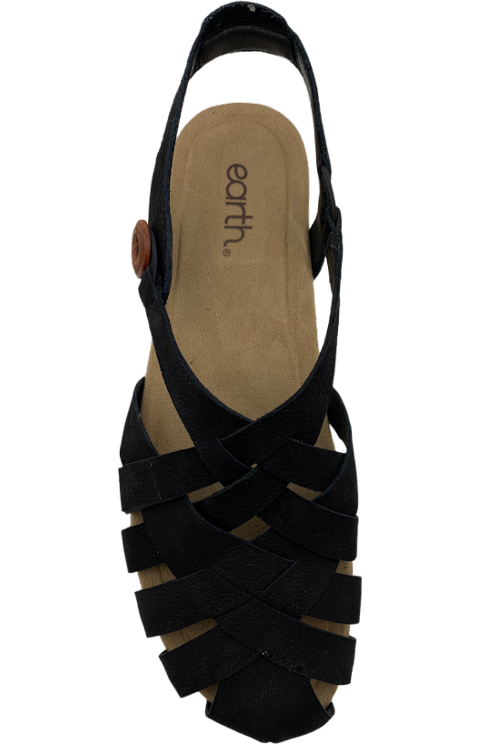 Earth Leather Fisherman Sandals Belita Black