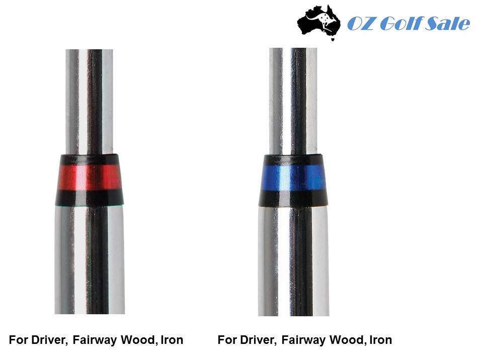 12pcs .335 Golf Club Ferrules for Driver, Fairway Wood - Blue or Red Ring