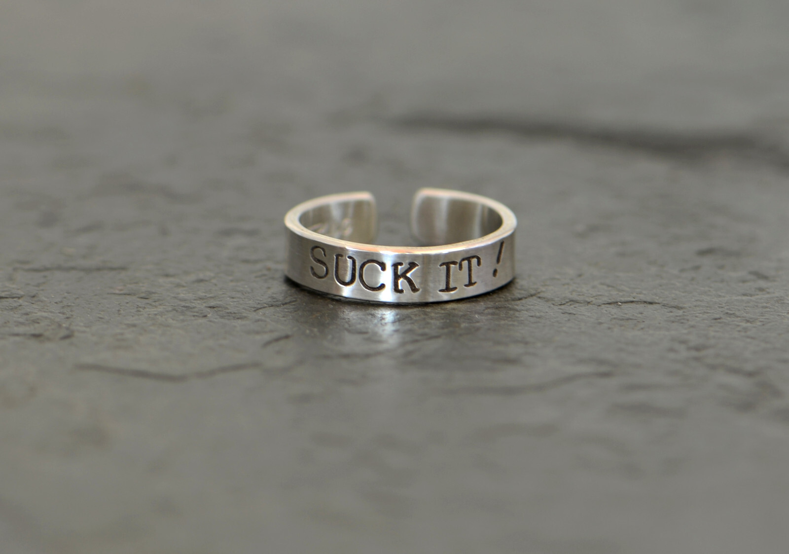 suck it ! sterling silver toe ring for the funny one